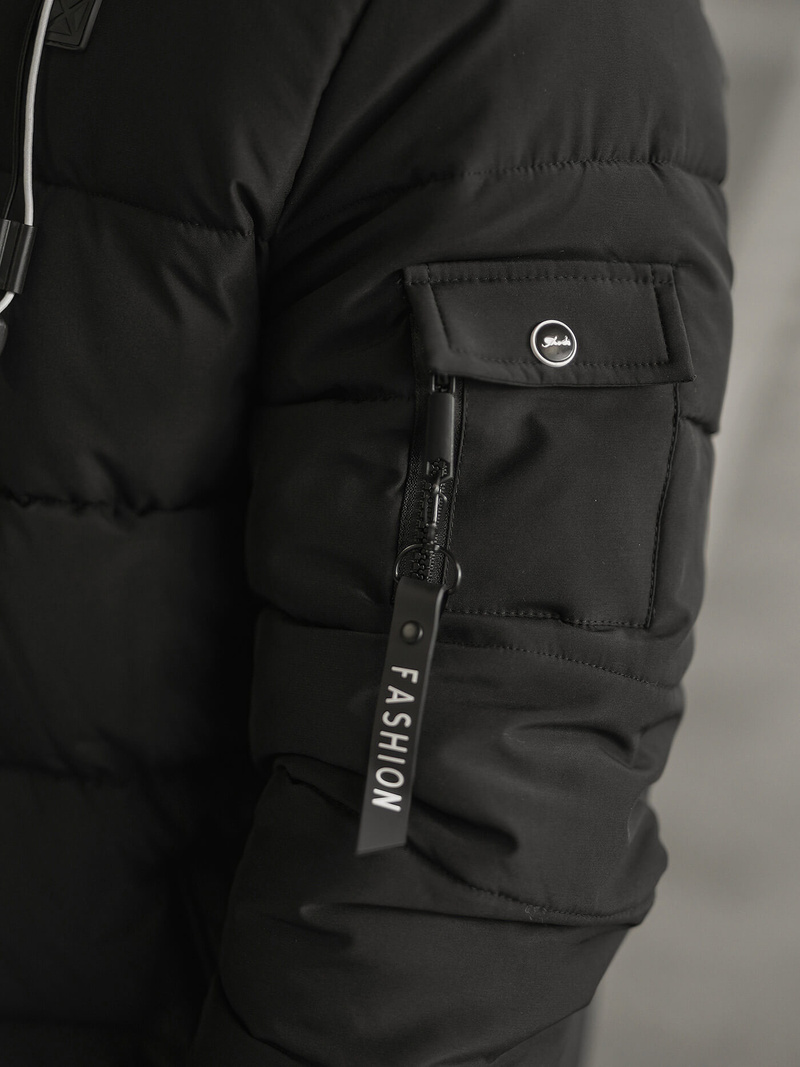 Geacă bărbați neagră OZONEE JS/57M7502/392Z