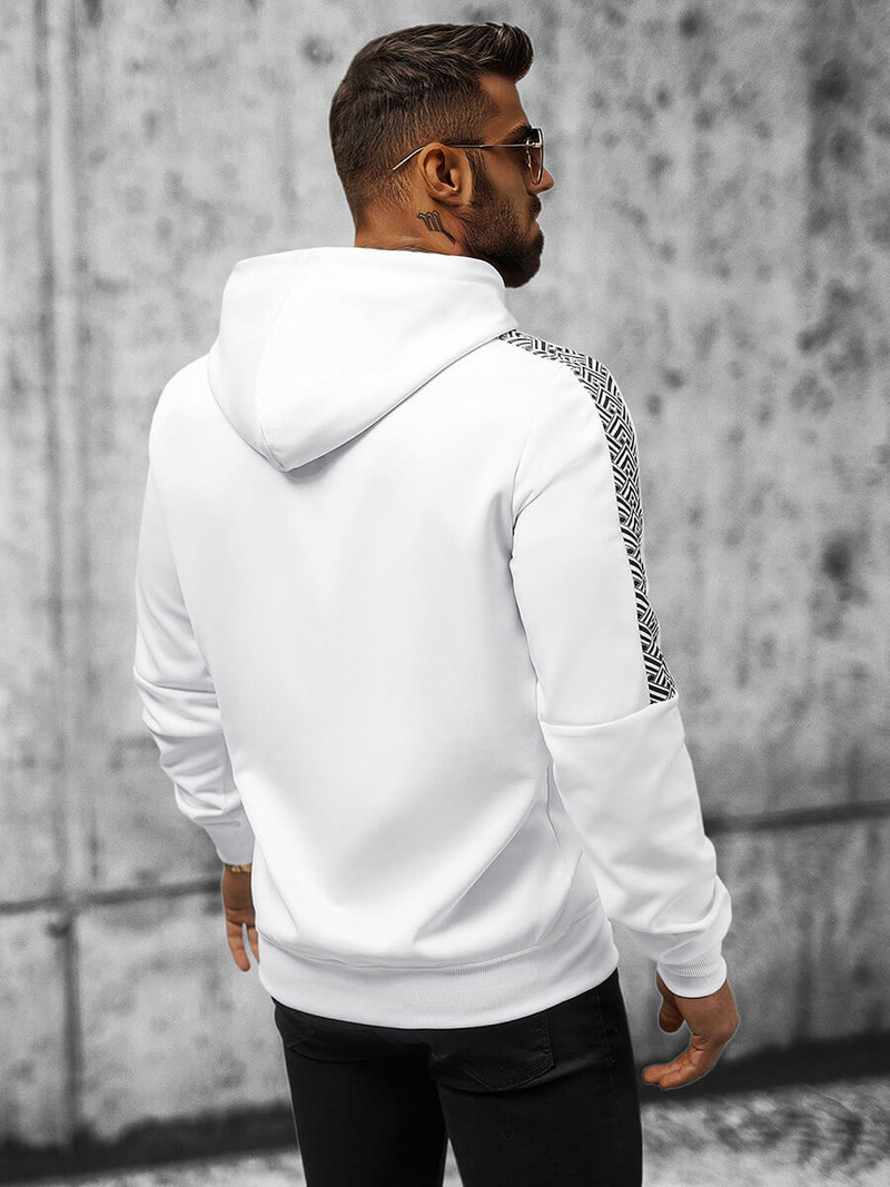 Hanorac bărbați alb OZONEE JS/8B996/1