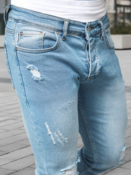 Blugi bărbați albaștri deschis OZONEE DO/2860