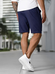 Pantaloni scurti chino bărbați albastru marin OZONEE TMK/DC809/3Z