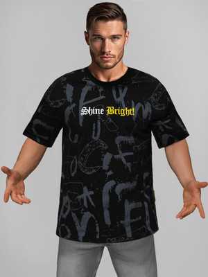 Tricou bărbați negru OZONEE O/YN2/621Z