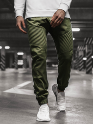 Pantaloni chino jogger pentru bărbați verde OZONEE A/0952