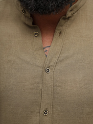 Cămașă bărbați bej închis OZONEE O/V112