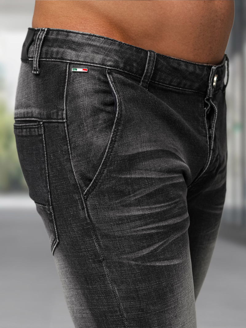 Blugi bărbaţi negri OZONEE NB/MP0091N