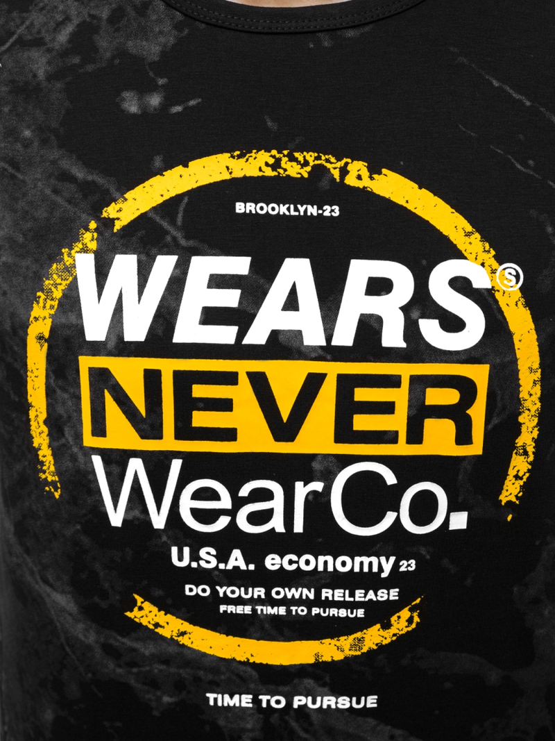 Tricou bărbați negru OZONEE JS/SS10925