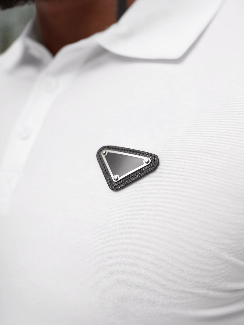 Tricou polo bărbați alb OZONEE NB/MT3122