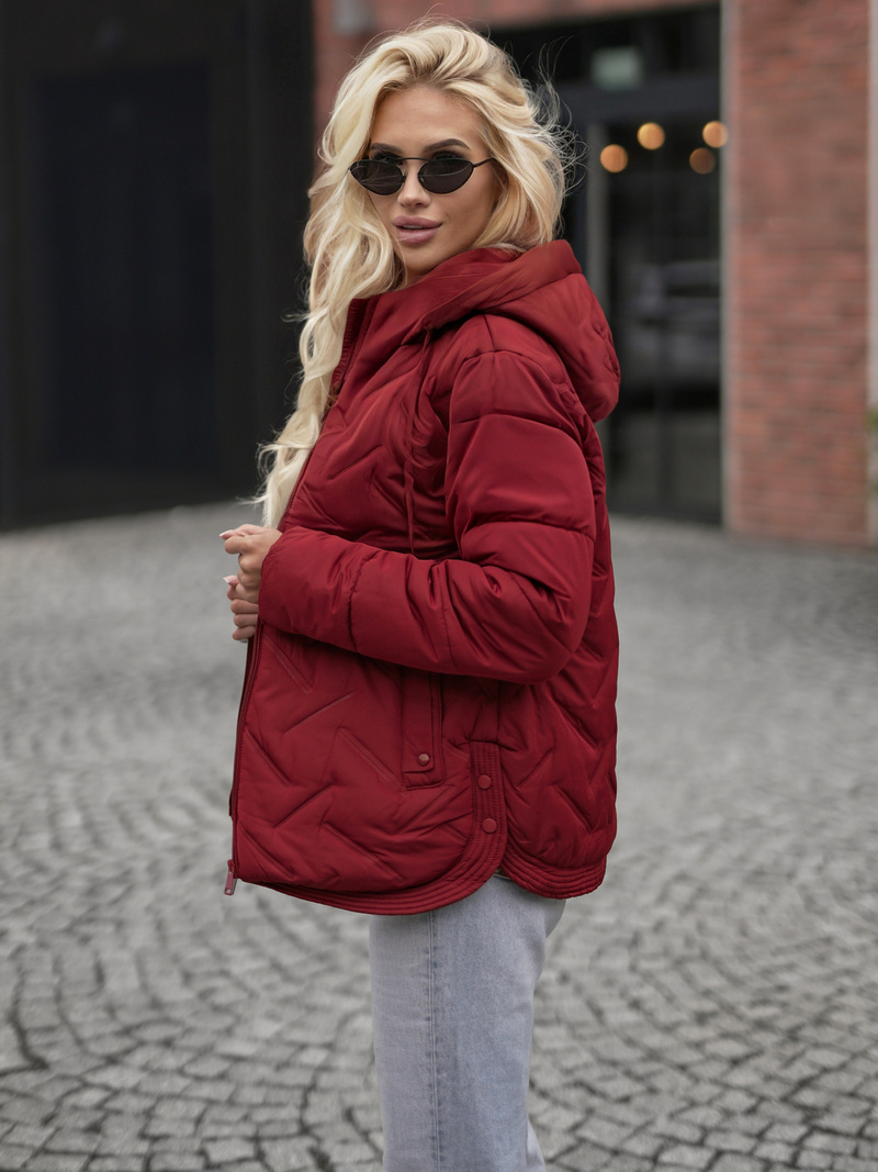 Geacă de femei burgundia OZONEE JS/16M9300/06Z