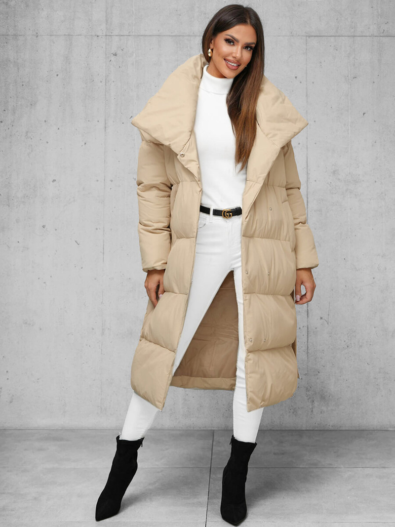 Geacă de iarnă parka femei bej OZONEE JS/M737/62Z