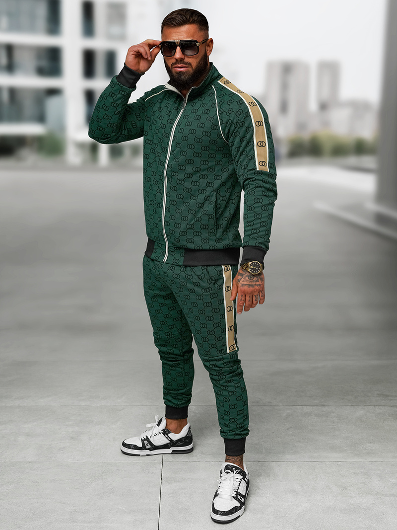 Compleu sport bărbaţi verde OZONEE O/FF5110AB