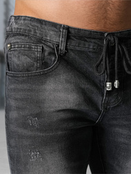 Blugi pentru barbati negri OZONEE NB/MP0063/1NZ