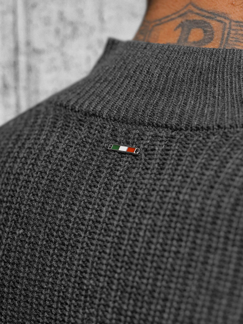 Pulover bărbați antracit OZONEE NB/MM6020/3