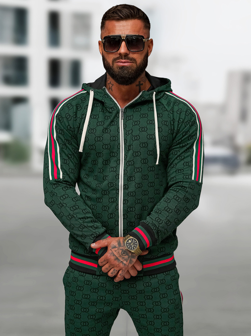 Compleu sport bărbaţi verde OZONEE O/FF5111AB