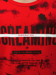 Tricou bărbați rosii OZONEE JS/SS11053Z