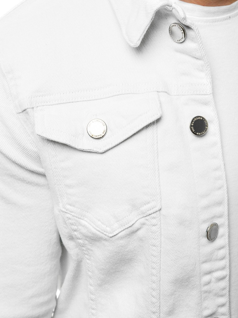 Geacă de blugi bărbați albă OZONEE G/620