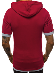 Tricou cu glugă bărbați bordo OZONEE O/1273Z