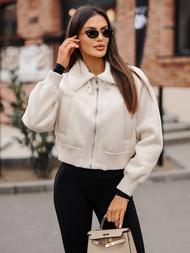 Geacă de femei écru OZONEE O/81326