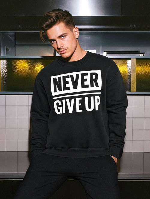 Hanorac bărbați negru OZONEE JS/8B1769/3