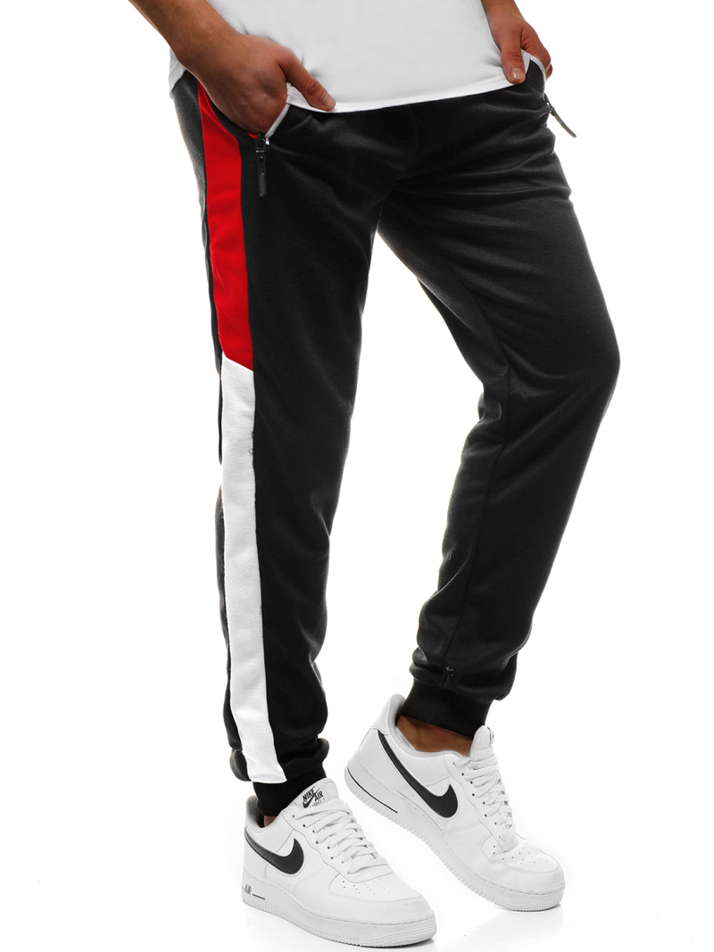 Pantaloni de trening bărbaţi negri OZONEE JS/JZ11027