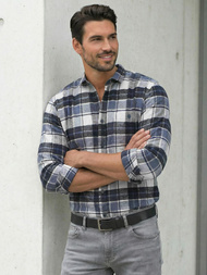 Cămașă bărbați albastru marin OZONEE V/V175Z