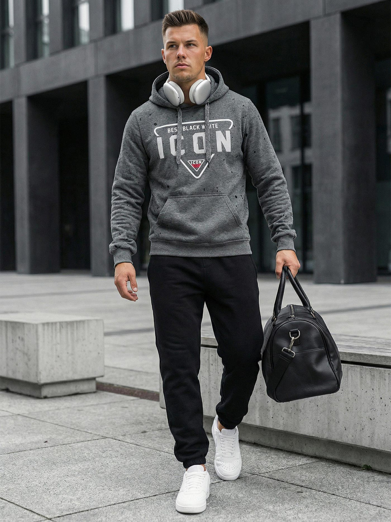 Hanorac bărbați antracit OZONEE JS/8B1737/5