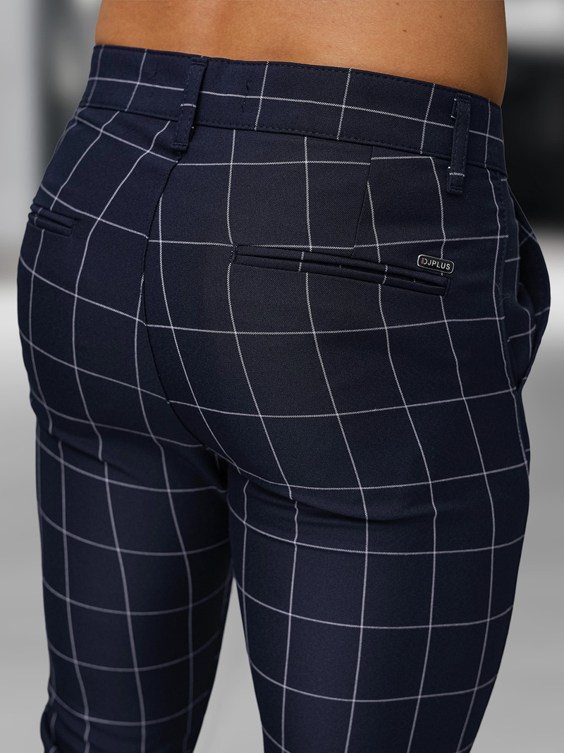 Pantaloni chino bărbaţi albaștri OZONEE DJ/5505Z