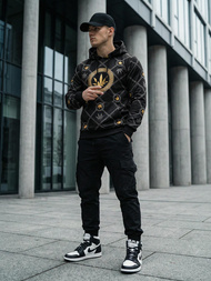 Hanorac bărbați negru OZONEE O/B267Z