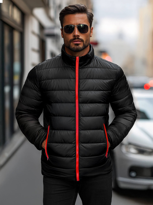 Jachetă de primăvară bărbați neagră/2 OZONEE JB/JP1111Z