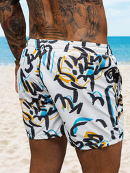 Pantaloni scurti de baie bărbați albi OZONEE O/22205006