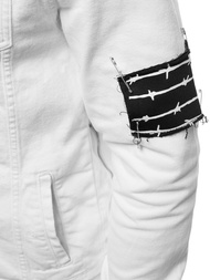 Geacă de blugi bărbați albă OZONEE G/602