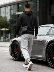 Hanorac bărbați negru OZONEE JS/8B1973/3