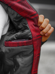 Jachetă bărbați roșie OZONEE O/3A58