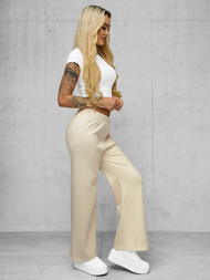 Pantaloni de dama écru OZONEE JS/92K526/155