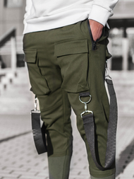 Pantaloni chino jogger pentru bărbați kaki OZONEE G/11133