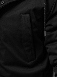 Geacă de iarnă parka bărbați neagră OZONEE JS/5M120/392