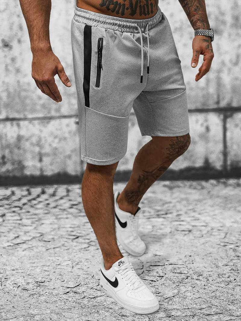 Pantaloni scurți sport bărbați gri OZONEE JS/8K279