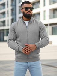 Bluză cu fermoar bărbați gri OZONEE JS/2002Z