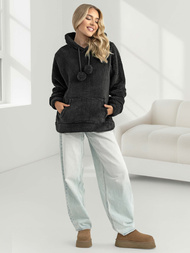 Hanorac femei negru OZONEE JS/HH192/3