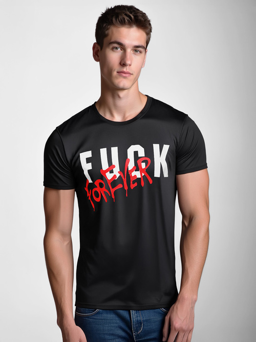 Tricou bărbați negru OZONEE O/T1267/3Z