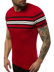 Pulover bărbați albastru bordo OZONEE L/2296