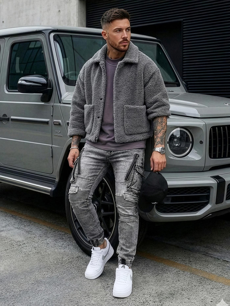 Blugi bărbaţi antracit OZONEE O/E10017Z