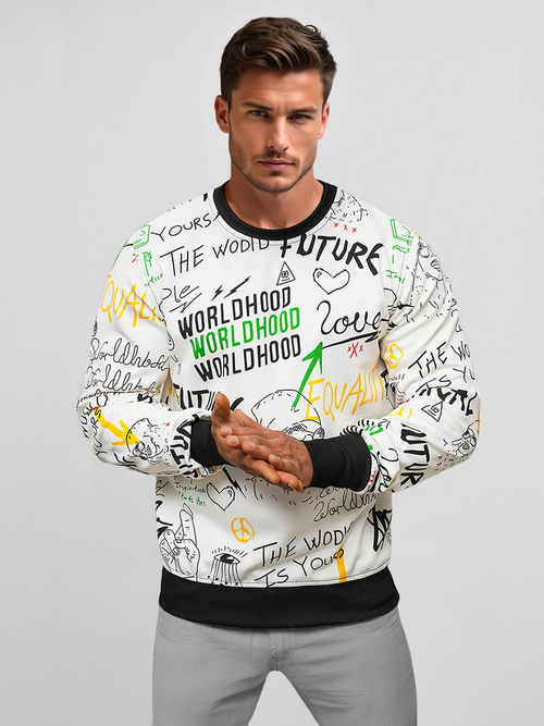 Bluză bărbați albă OZONEE JS/8B1228/1Z