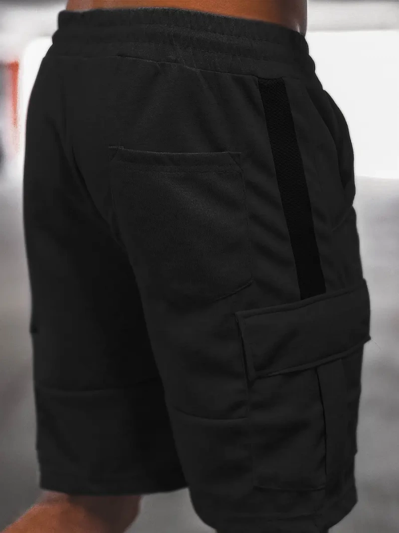 Pantaloni scurți sport bărbați negri OZONEE O/WW20016/1