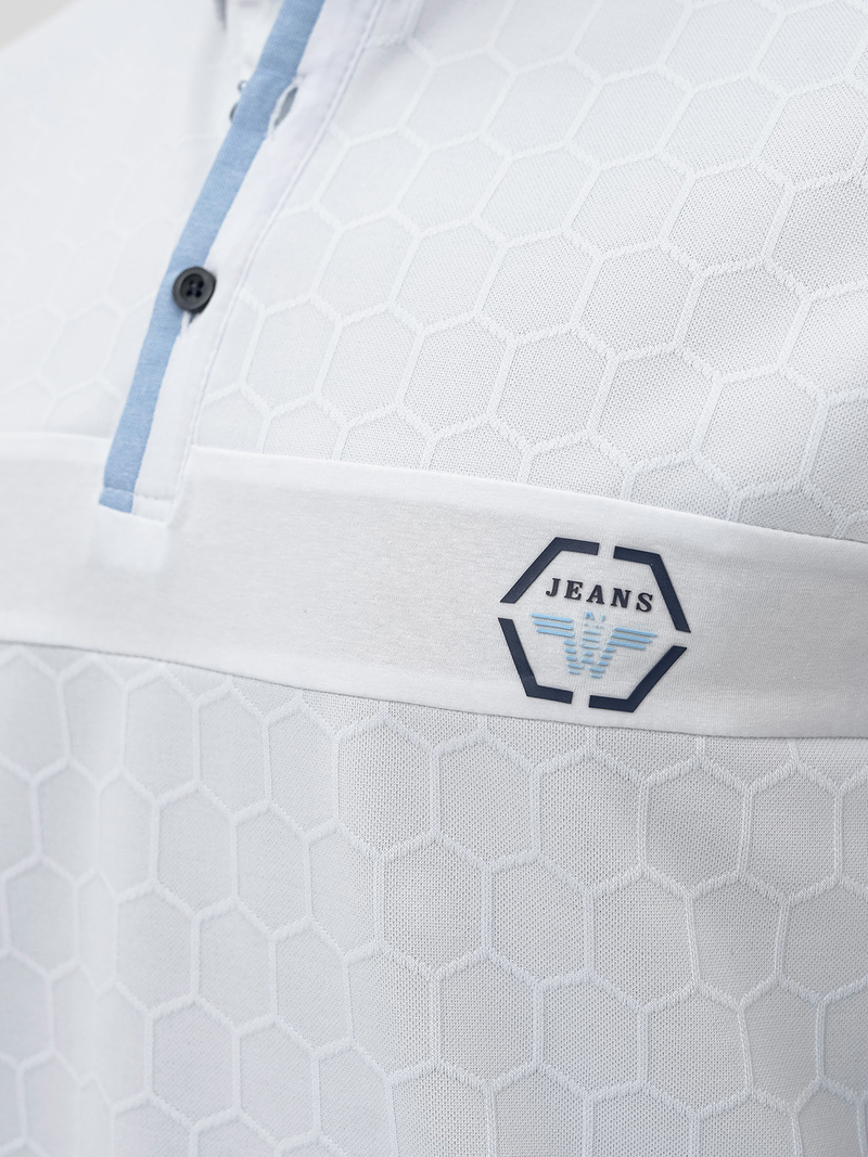 Tricou polo bărbați alb OZONEE O/QQ922