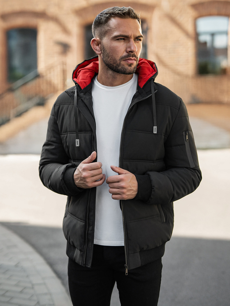 Geacă bărbați neagră OZONEE JS/31M5003Z