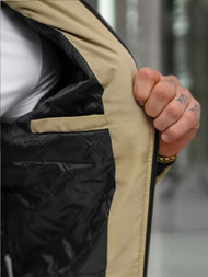 Jachetă de primăvară bărbați bej OZONEE JS/62M9502/62