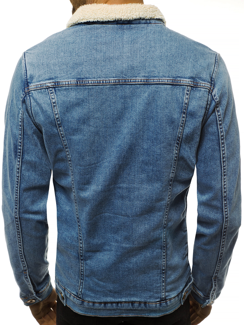 Jachetă de blugi bărbați albastră deschis OZONEE BN/5941