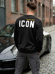 Hanorac bărbați negru OZONEE JS/8B1753/3