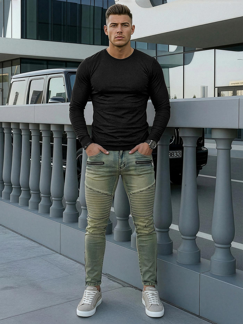 Blugi bărbaţi albaștri OZONEE O/EM8951Z