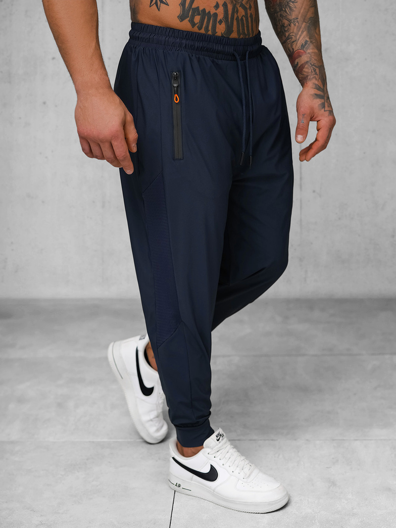 Pantaloni sport pentru bărbați albastru marin OZONEE JS/12K1805/25