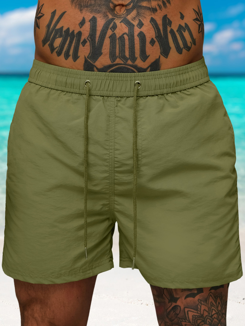 Pantaloni scurti de baie bărbați kaki OZONEE JS/XL018/24